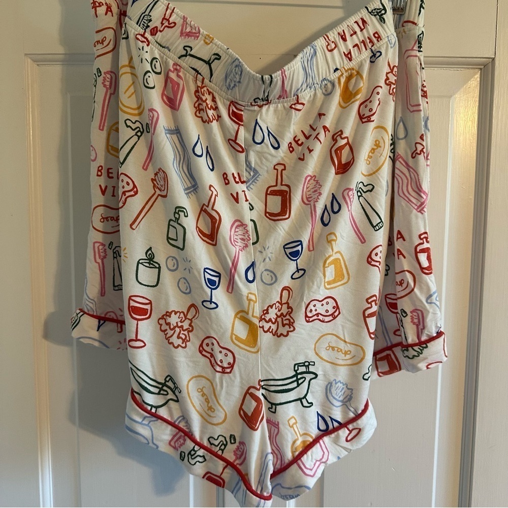 Anthropologie Jordan Nickson The Briar Piped Pajama Shorts - Picture 8 of 10